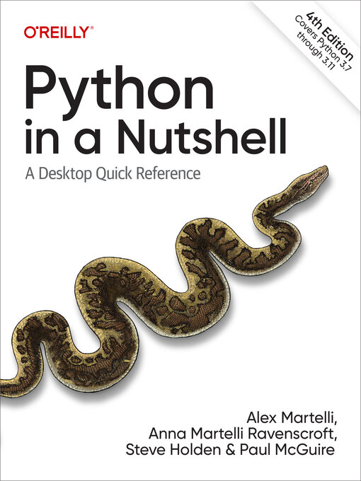 Title details for Python in a Nutshell by Alex Martelli - Available